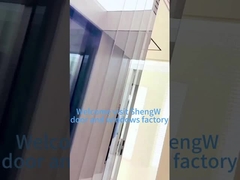 Sliding door with glass