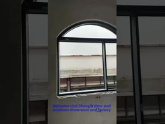 Sliding window with glass 