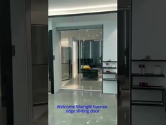 Two door leaf glass door