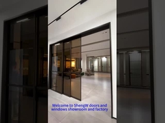 Grey duble glass sliding door 