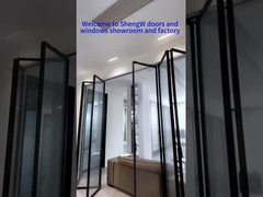 Folding glass sliding door