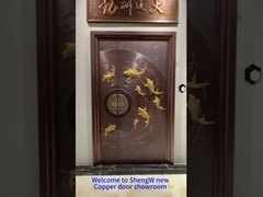 Welcome to ShengW aluminum and copper door showroom and factory 