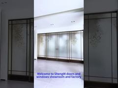 Double opening glass sliding door