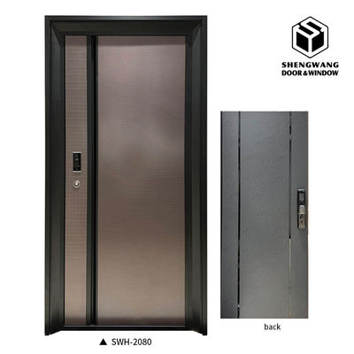 Home Aluminium Main Door 90mm Leaf Thickness Swig Left Villa Entrance Door