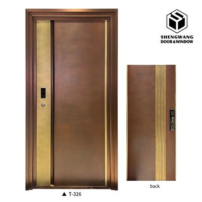 Fire Resistance Brown Aluminum Garden Gate Smart Locks Aluminum Side Gates