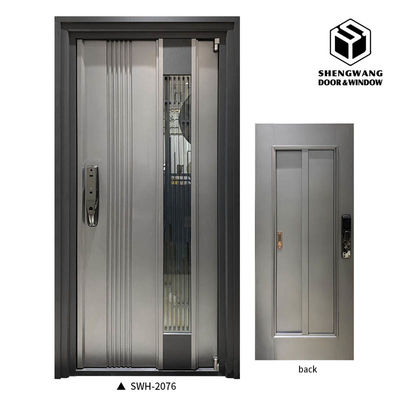 ODM Noise Reduction Aluminum Entrance Door Copper Imitation Surface Finishing Aluminum Entry Doors