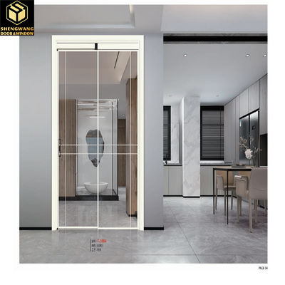 Soundproof Sleek PT Door Aluminium Sliding Doors External Silver Color
