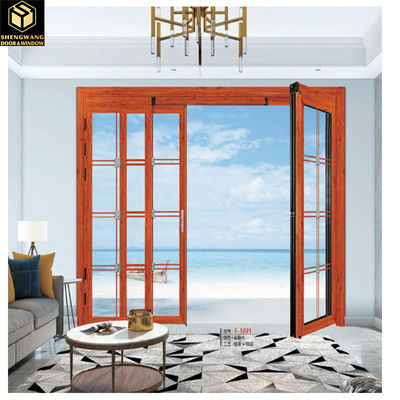 Lock Red PT Door Powder Coated Aluminium Sliding PT Doors 2mm Frame