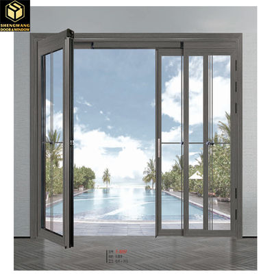 Butt Hinge PT External Aluminium Sliding Doors Aluminium Glass Doors 1.2mm