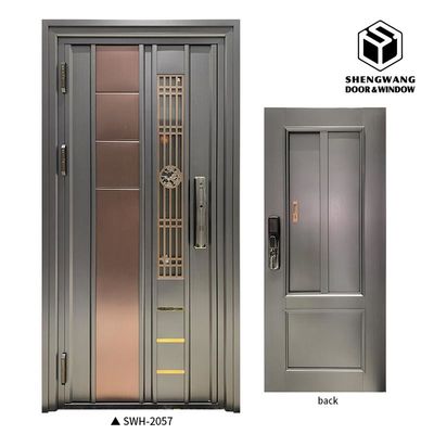 Swing Left grey Homes Stainless Steel Swing Door house door opens outward Waterproof