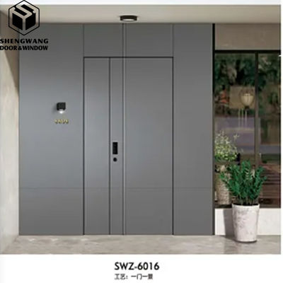 Secure Residential Stainless Steel Front Door Electronic Locking Exterior Steel Security Doors