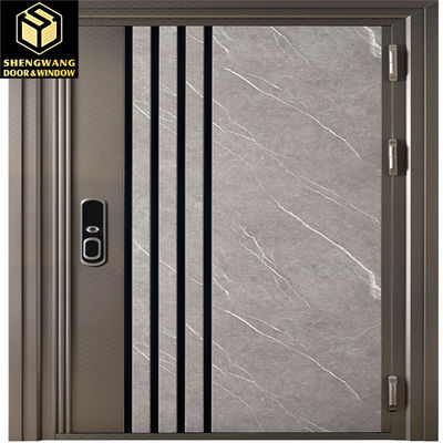 Black Customized Stainless Steel Entrance Door Aesthetics Steel Entry Doors