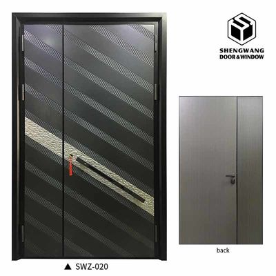 Cast Villa Khaki Copper aluminium exterior doors Folding aluminum entry door Customized Width