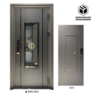 Livingroom 45mm Interior Aluminum Doors Finishing Panel Black  4x8 Front Door