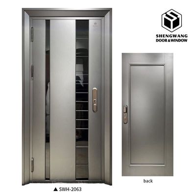60mm And 70mm Thickness Aluminium Door For Room Apartment With Fire Rated Steel Door