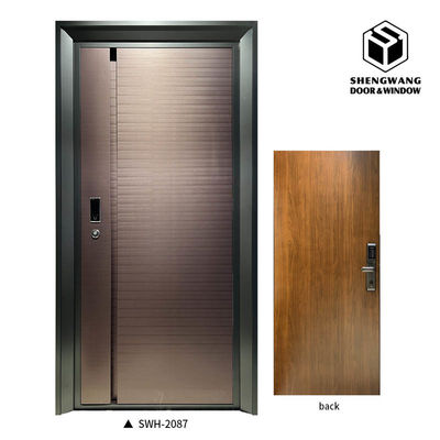 Sapele Corrosion Resistant Aluminum Room Door Solid Core Door Soundproof
