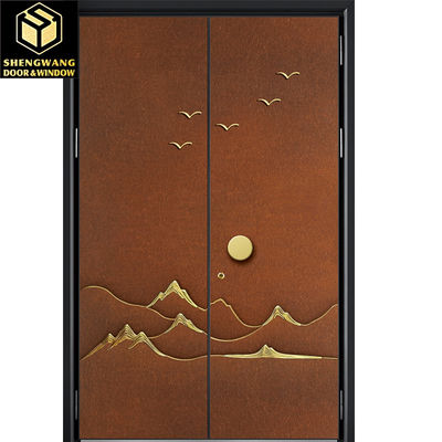45mm Powder Coated Aluminum Room Door 1.0 Hour Fire Rating Fireproof Soundproofing Door