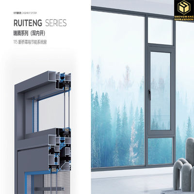 Rust Proof Aluminum Sliding Windows Sound Absorbing Aluminium Sliding Sash