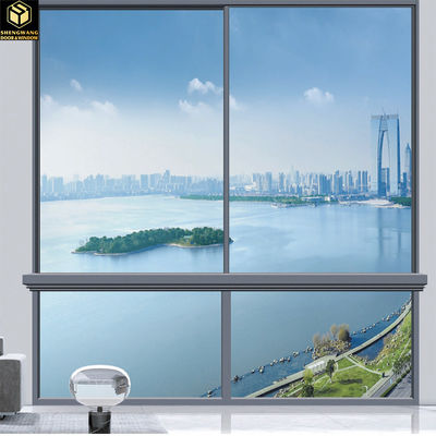 Villa Push Pull Curtain Wall Window Transparent Aluminium Window Sliding Frame