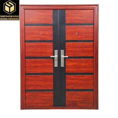 Powder Coated Aesthetics Solid Aluminum Exterior Doors For Main Entrance
