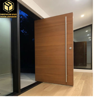 Powder Coated With Aesthetics Solid Aluminum Exterior Doors For Main Entrance