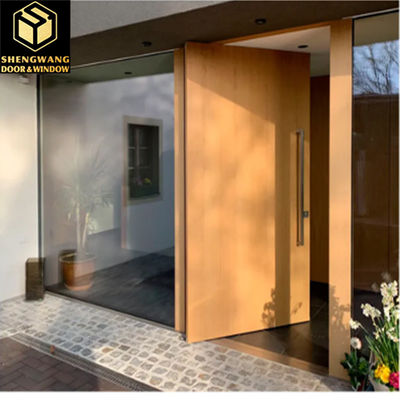 Powder Coated With Aesthetics Solid Aluminum Exterior Doors For Main Entrance