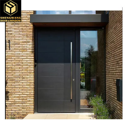 Aluminum Entrance Door For Biggest House Customized Color And Durable Stainless Steel Material For And Fire Resistanc