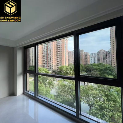 LOW E Security Curtain Wall Window Reinforced Aluminium Sliding Window For Kitchen