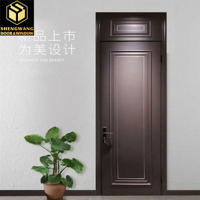 Sapele Corrosion Resistant Aluminum Room Door Solid Core Door Soundproof