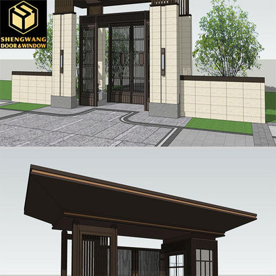 Sapele Corrosion Resistant Aluminum Room Door Solid Core Door Soundproof