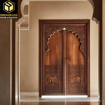 Grey Customized Residential Copper Door Swig Left Steel Entrance Door