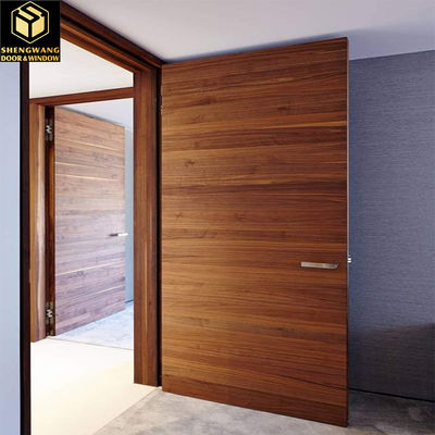 Handle Black Wooden Aluminium Garden Door Noiseless Aluminium Pivot Entrance Doors