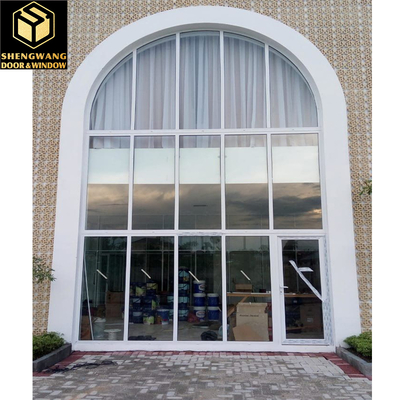 White Aluminum Sliding Windows Custom Design Smooth Commercial Aluminum Horizontal Sliding Windows