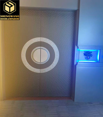 Sapele Corrosion Resistant Aluminum Room Door Solid Core Door Soundproof