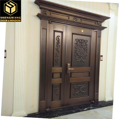 ODM Swing Aluminium Pedestrian Garden Gates Copper Imitation Surface Finishing Metal Gate Outdoor